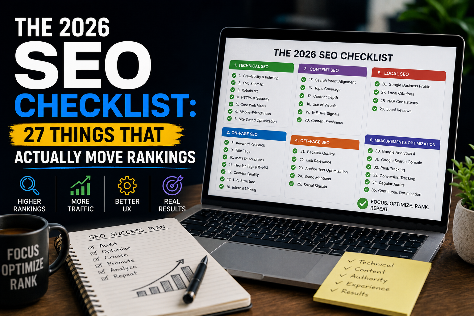 the 2026 seo checklist 27 things that actually move rankings