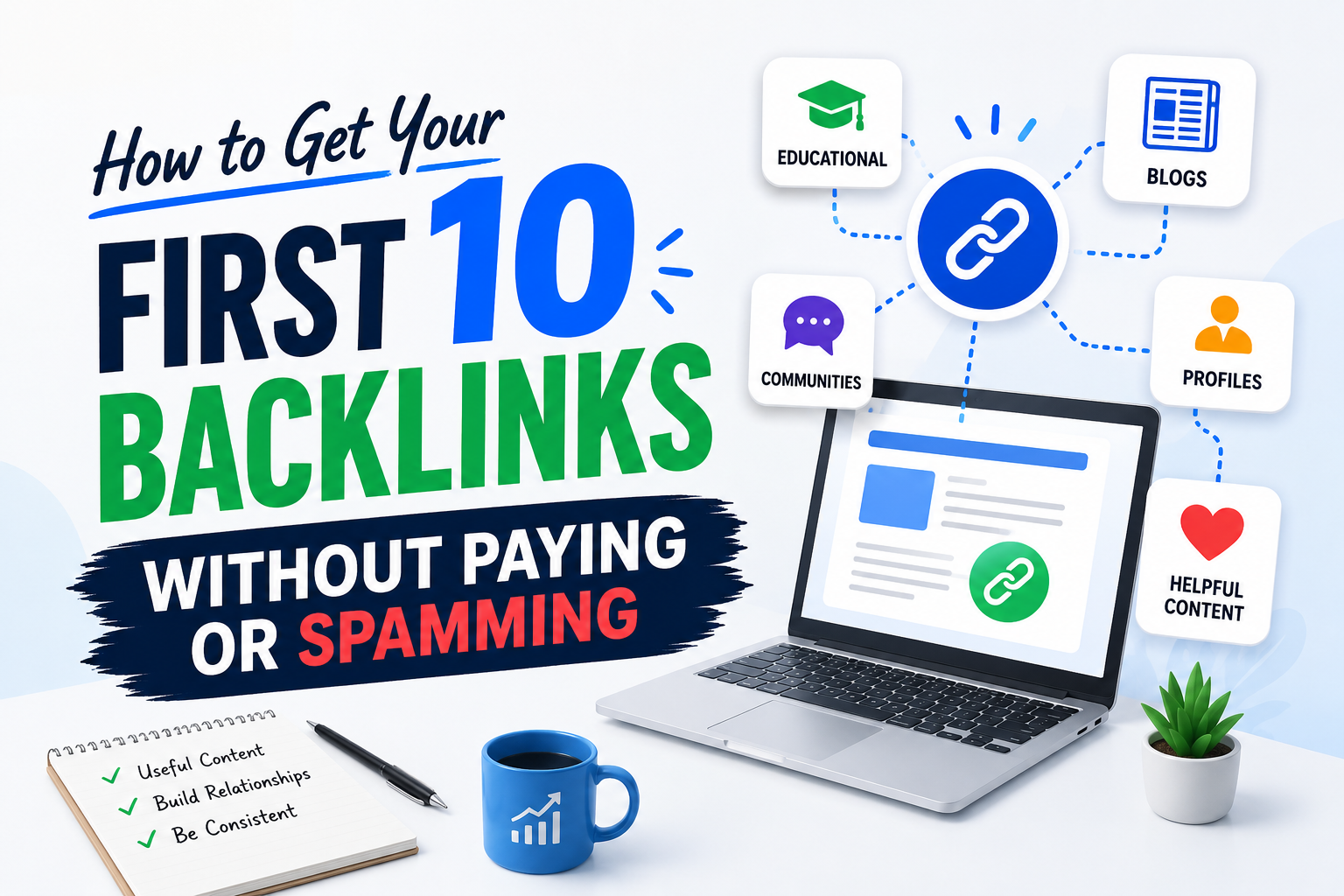 How to Get Your First 10 Backlinks Without Paying or Spamming