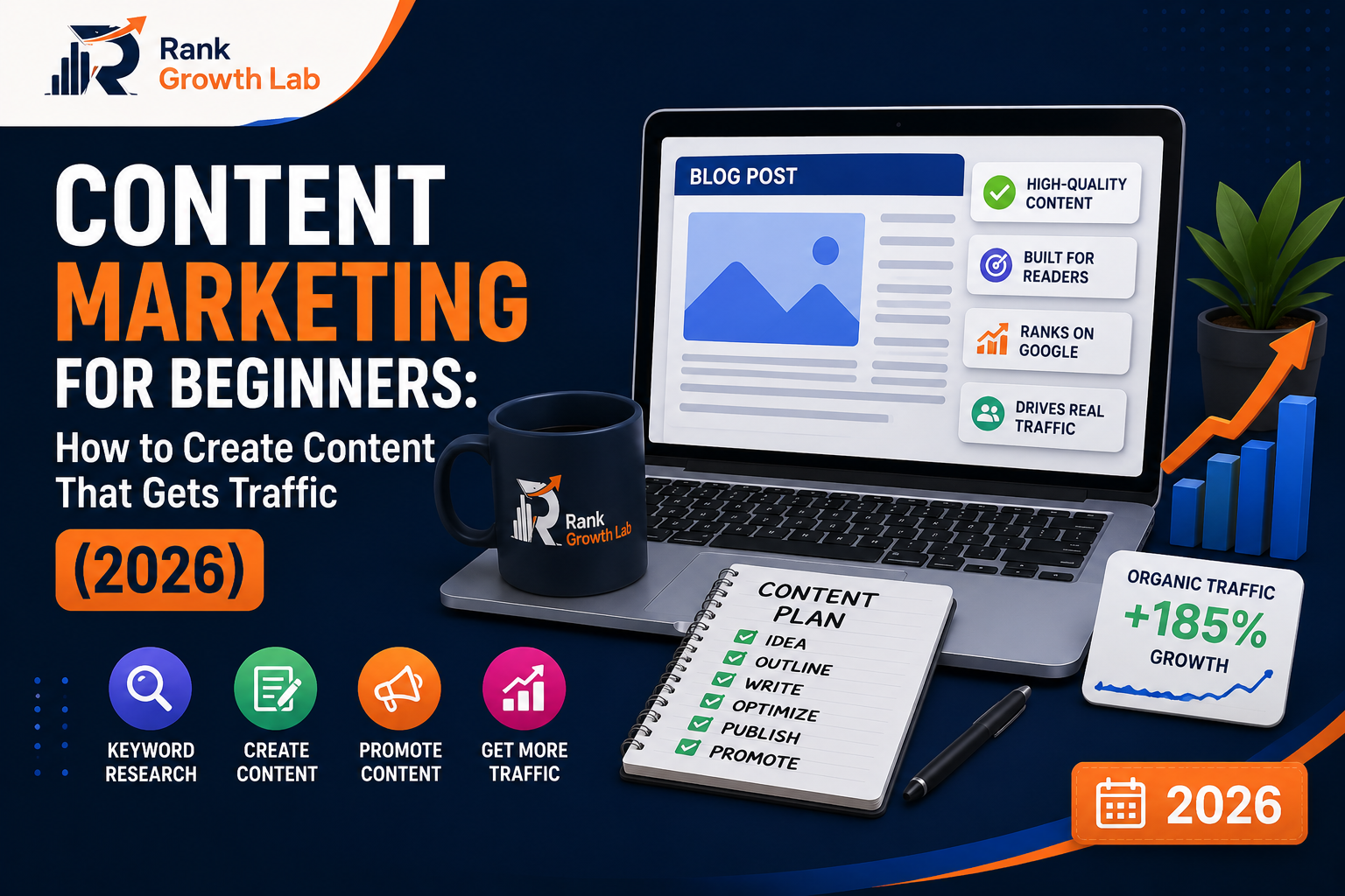 content marketing for beginners how to create content that gets traffic (2026) — rank growth lab